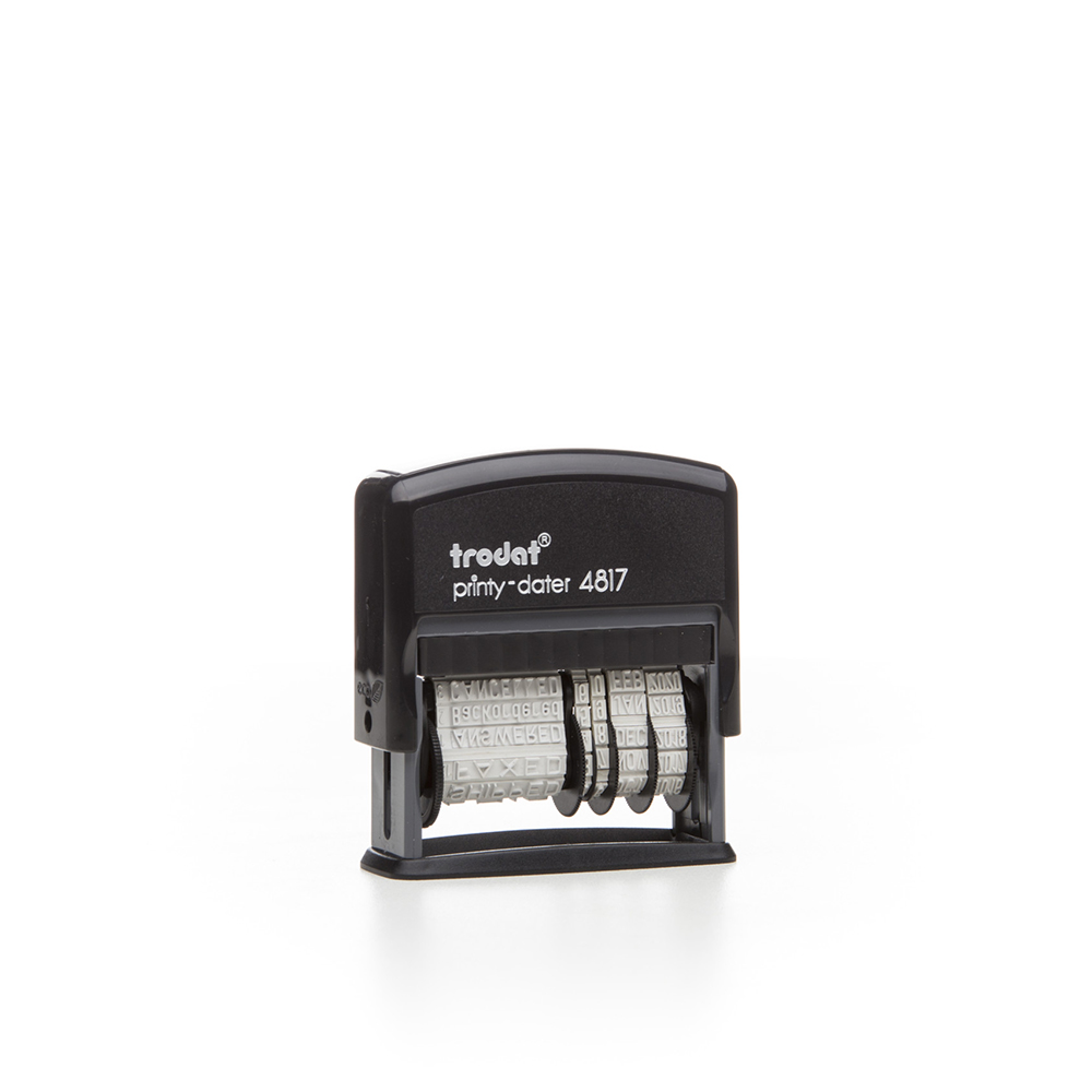 Trodat 4817 回墨印 (翻筋斗印/關斗印), 尺寸 字高3.8mm