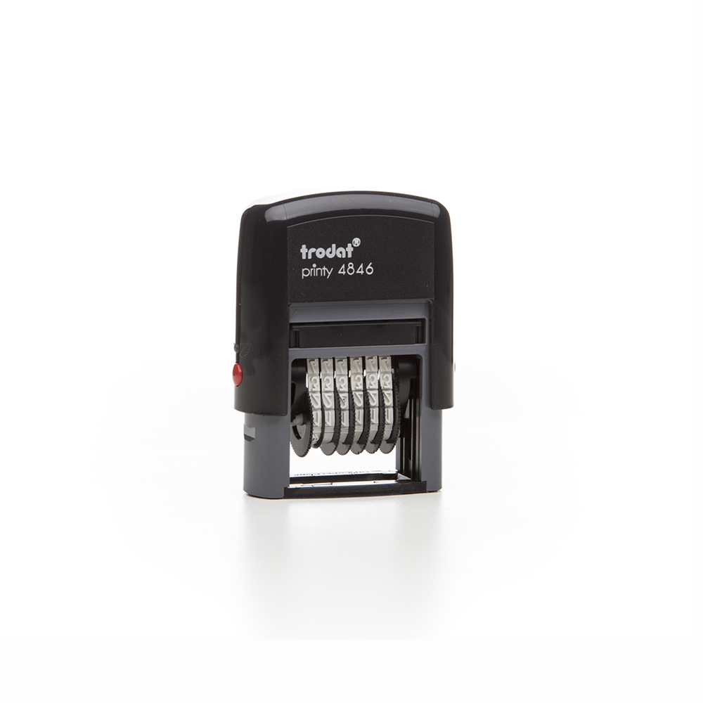 Trodat 4846 回墨印 (翻筋斗印/關斗印), 尺寸 字高 4mm