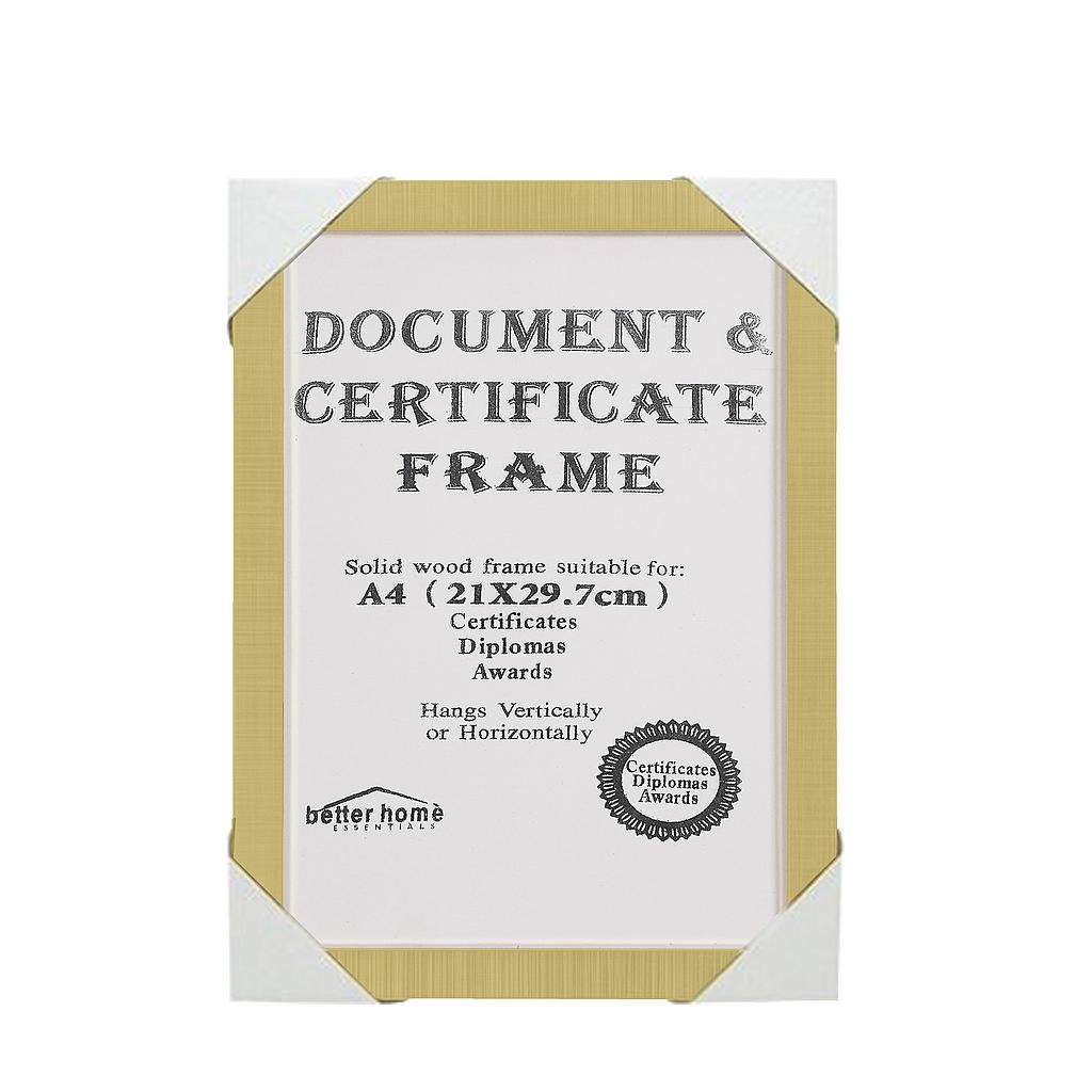 OfficeOx 80027 相框/相架, A4/A3, 合成材質框, Acrylic面, 拉絲金色, 可橫放/直放