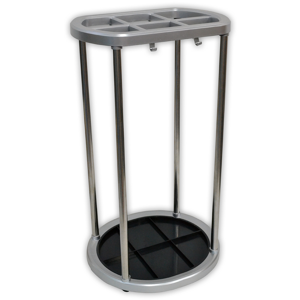 Jielisi 金屬雨傘架, 6位, 有掛勾, 無轆, 30 x 28 x 53cm