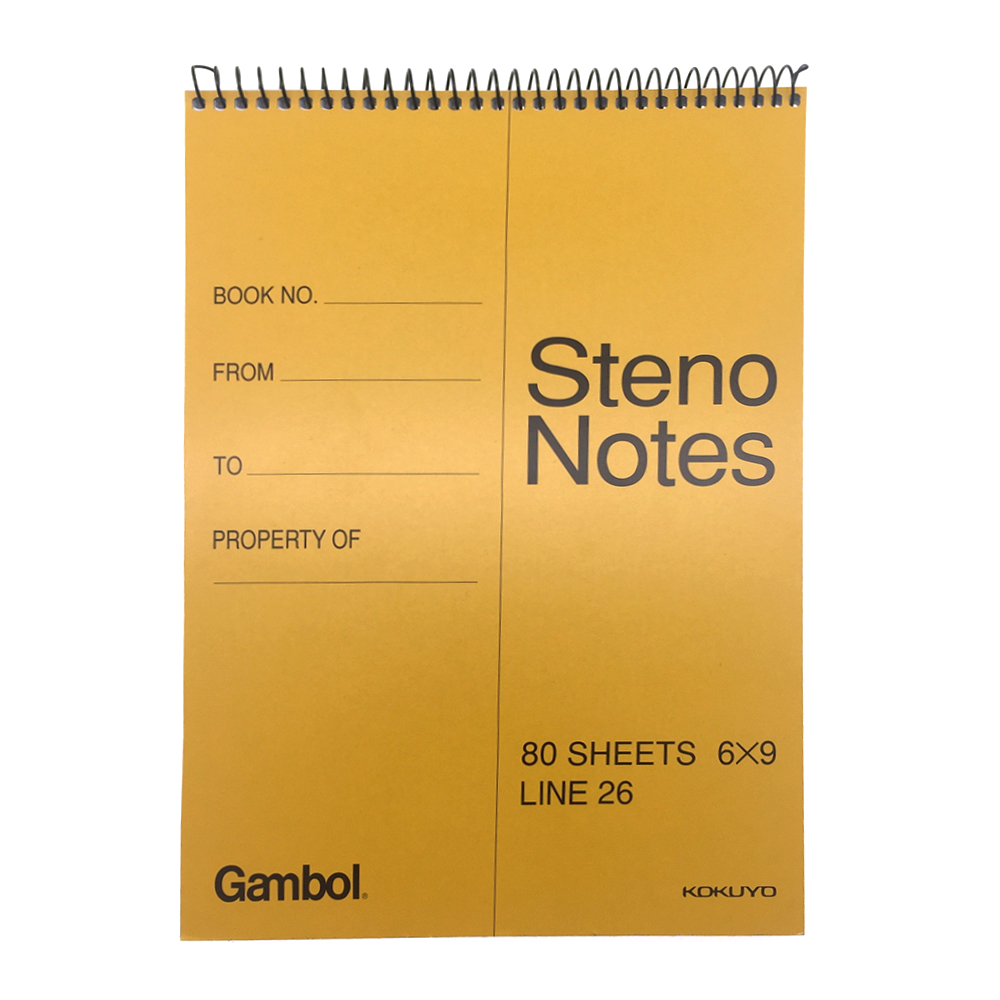 KOKUTO WCN-S6090 鐵圈簿, 6x9, 80頁, 黃色