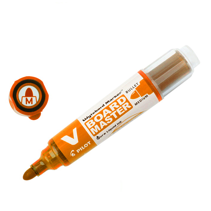 PILOT V Board Master WBMA-VBM-M 白板筆 - 橙色, 直液式, 可換芯,  日本製造