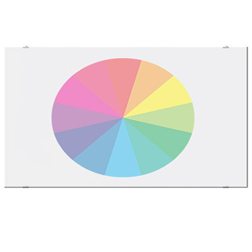 彩色鋼化玻璃白板，100x200cm