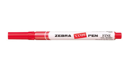 ZEBRA 斑馬牌 Name Pen 油性筆 - 1.0mm Fine, 紅色