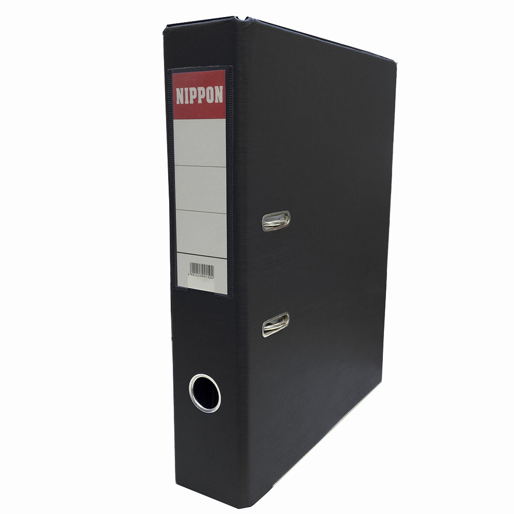 NIPPON 硬皮快勞 - 3吋, A4, 全包膠, 黑色