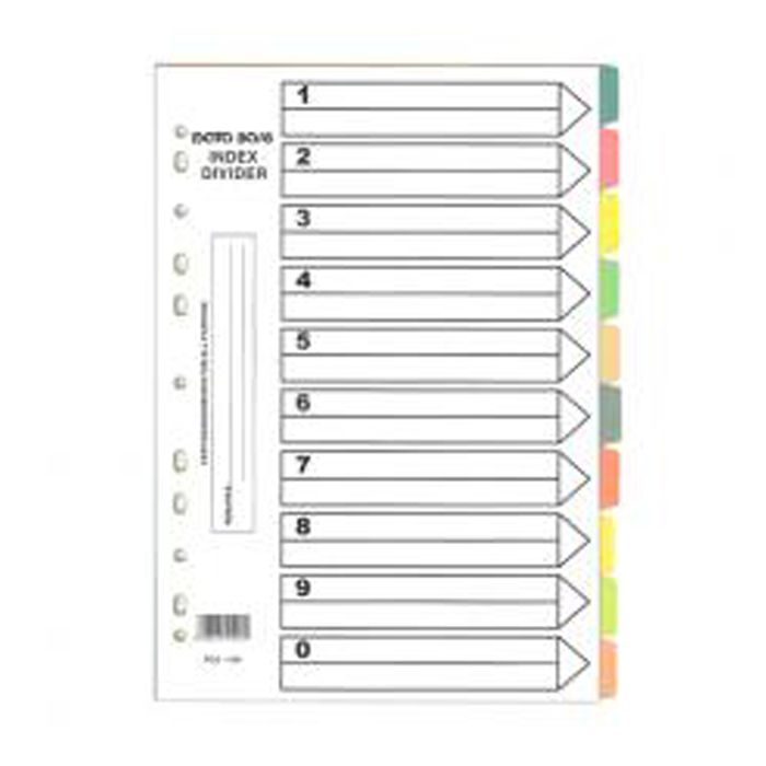 DATA BASE PCG-10A Index divider 分類索引紙 - A4, 10色, 140g厚紙質