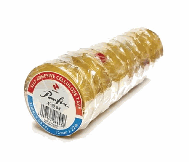 PANFIX 透明膠紙 - 0.5吋, 小裝, 25碼, 12卷(筒)