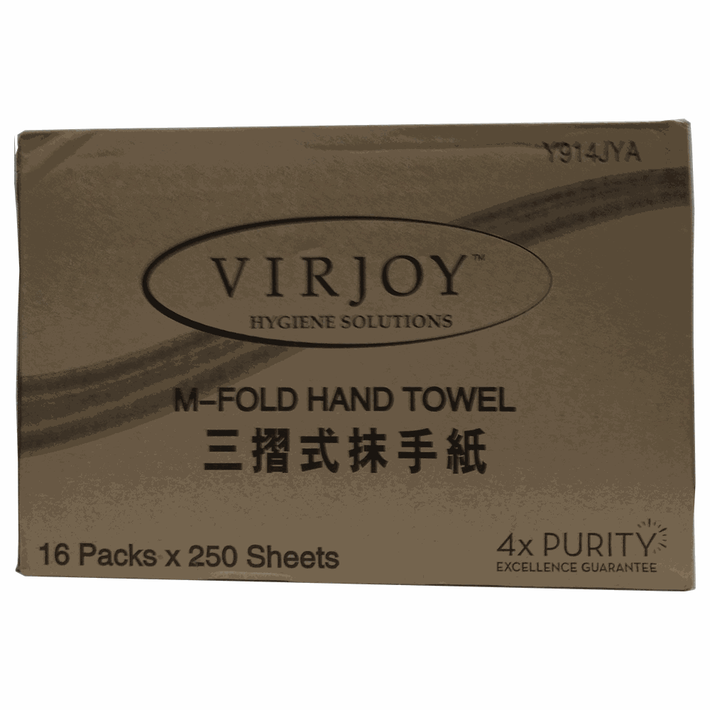 VIRJOY Y914JYLCY2 M型 抹手紙 - 16包 x 250張, 16包(箱)
