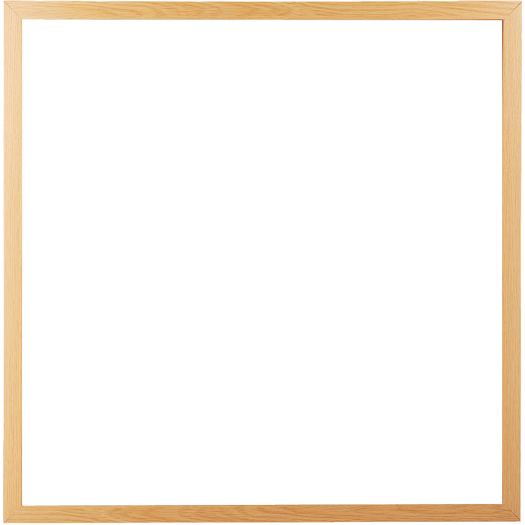 OfficeOx 90010 白板, 木邊, 90 x 90cm