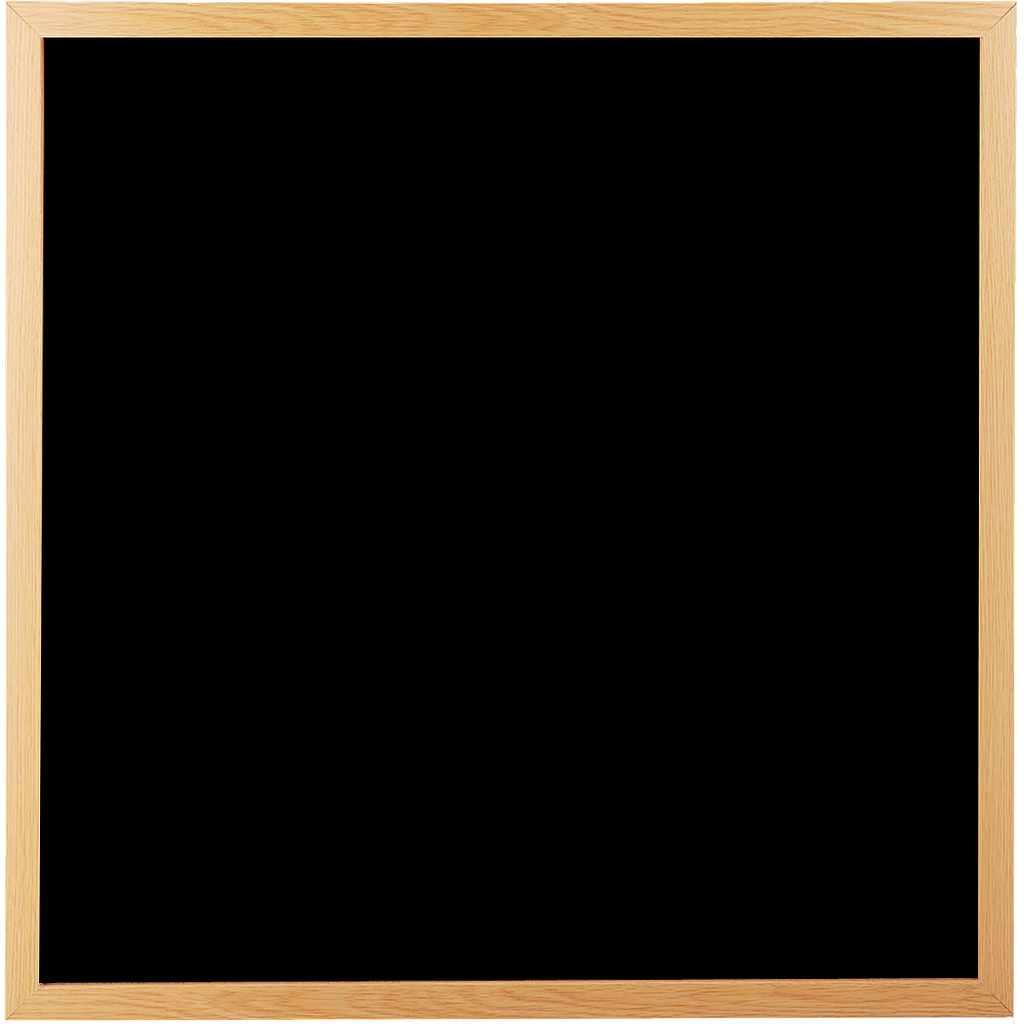 OfficeOx 90218 黑板, 木邊, 120 x 120cm