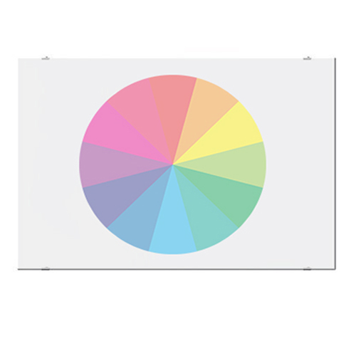 彩色鋼化玻璃白板，120x150cm