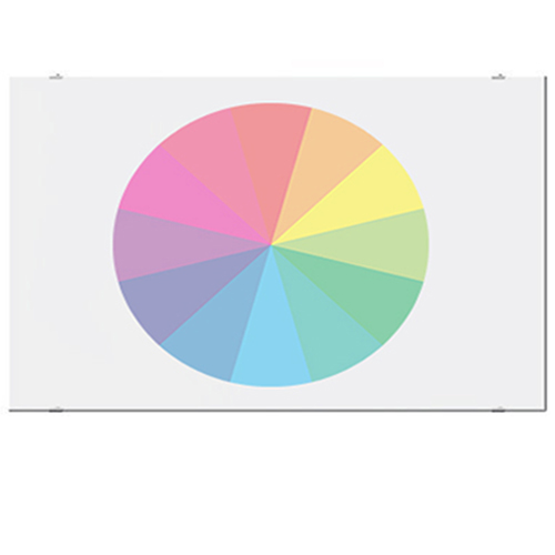 彩色鋼化玻璃白板，120x240cm