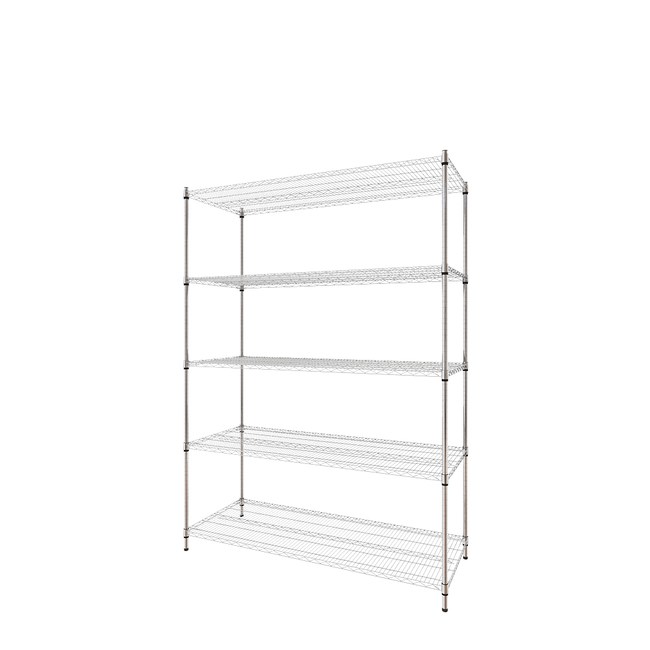 Ox 10063 五層不鏽鋼組合層架 - 180(H) x 80(L) x 35(W)cm, 組合管直徑19mm