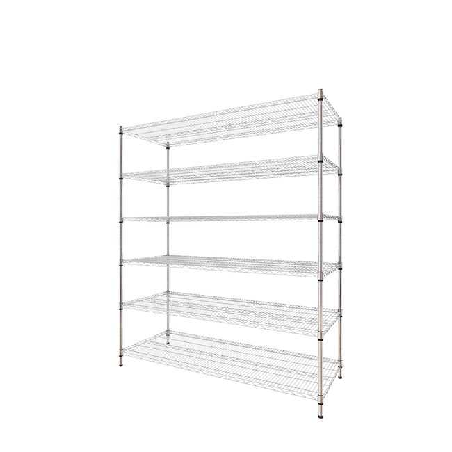 Ox 10062 六層不鏽鋼組合層架 - 180(H) x 90(L) x 35(W)cm, 組合管直徑19mm