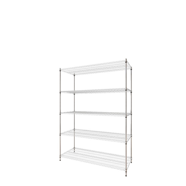 Ox 10065 五層不鏽鋼組合層架 - 150(H) x 80(L) x 30(W)cm, 組合管直徑19mm