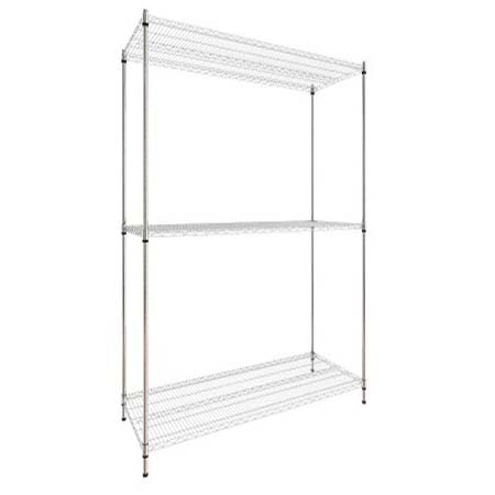 Mega Ox 10068 三層不鏽鋼組合層架 - 180(H) x 90(L) x 35.5(W)cm, 組合管直徑25mm