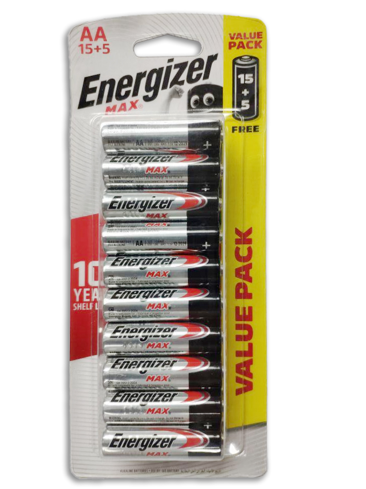 Energizer勁量 2A 電芯 鹼性 LR6 1.5v 20粒裝（排）