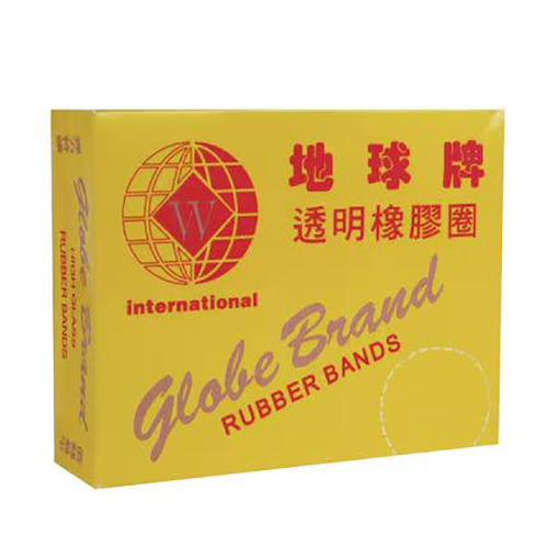 地球牌 盒裝透明橡筋圈 1.75吋 雜色Rubber Bands        