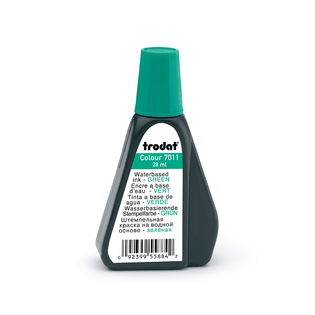 Trodat 7011 印章墨水, 綠色, 28ml