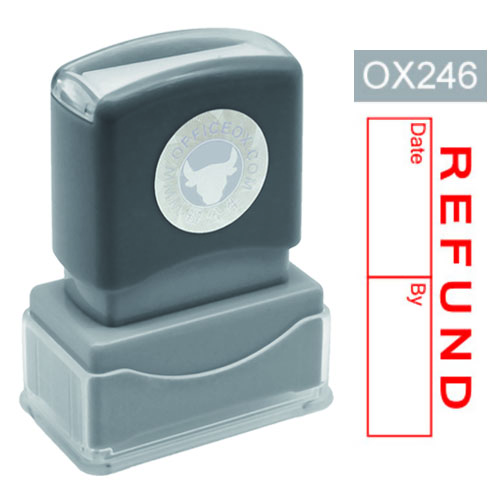 OfficeOx OX246 原子印章 - REFUND Date By
