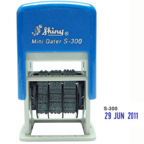 Shiny S-300 日期觔斗印, 3mm, 藍色