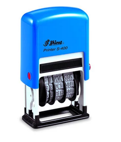 Shiny S-400 日期觔斗印, 4mm, 藍色