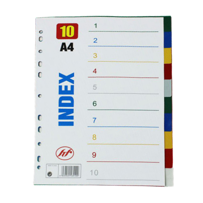 YUANDA Q200 彩色分頁紙 Index , A4, 5色, 10頁, 膠質