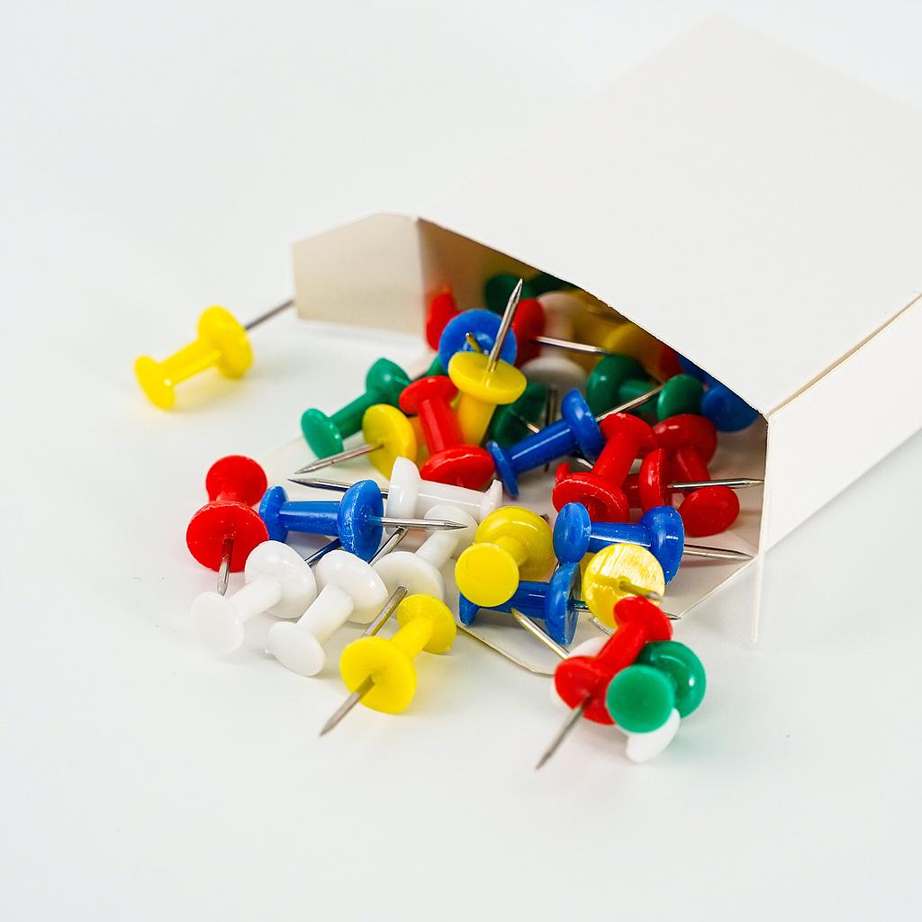 OfficeOx 88823 圖釘，雜色，盒裝